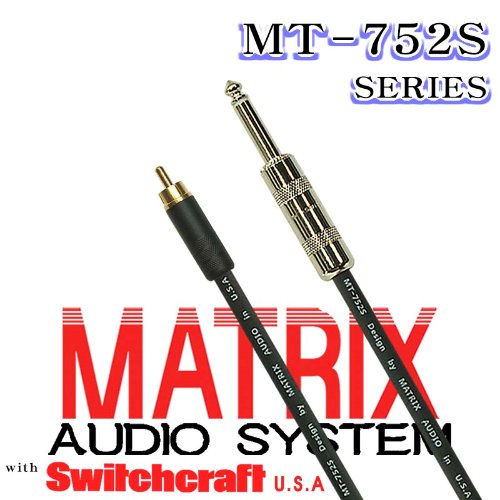 매트릭스 MT752S-12-5MR 모니터스피커케이블 Matrix MT-752S + 스위치크래프트 280+3502ABAU 플러그 모니터스피커케이블 12ft, 3.65m 55 1자-RCA