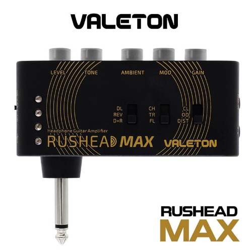 베일톤 RH100 러시헤드맥스 기타 헤드폰앰프 플러그앰프 Valeton RH-100 Rushead MAX Guitar Plugamp 충전식,각종이펙터내장
