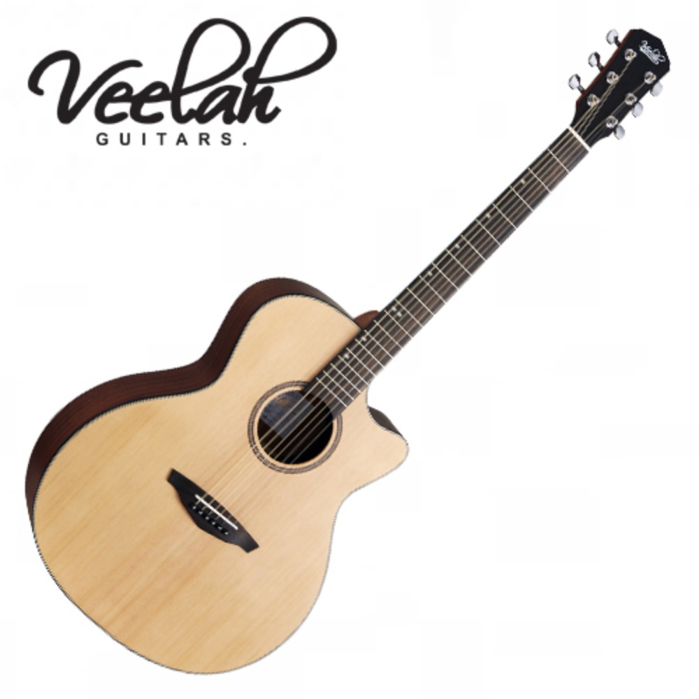 비일라 VGACSM 어쿠스틱기타 그랜드오디토리움바디,컷어웨이 내추럴색 Veelah Acoustic Guitar
