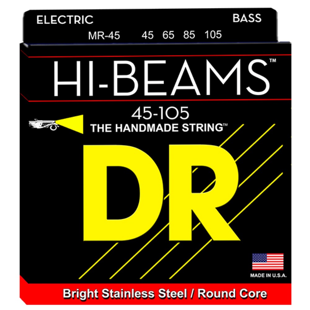 DR 하이빔 4현베이스줄 45105 스탠 DR Hi-Beams 45-105 Bass Strings 스테인리스스틸,라운드코어 45,65,85,105 MR-45