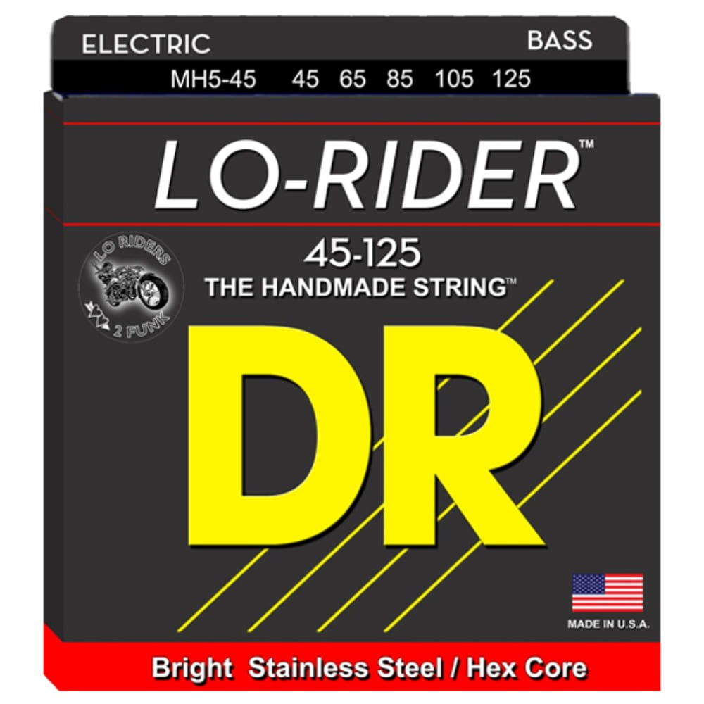 DR 로라이더 5현베이스줄 45125 스탠 DR Lo-Rider 45-125 Bass 5Strings 스테인리스스틸,헥사코어 45,65,85,105,125 MH5-45