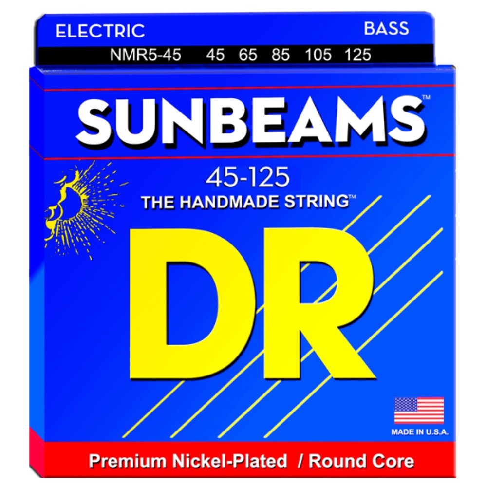 디알 NMR545 썬빔 5현베이스줄 45125 니켈 DR NMR5-45 Sunbeams 45-125 Bass 5String 니켈플레이티드,라운드코어 45,65,85,105,125