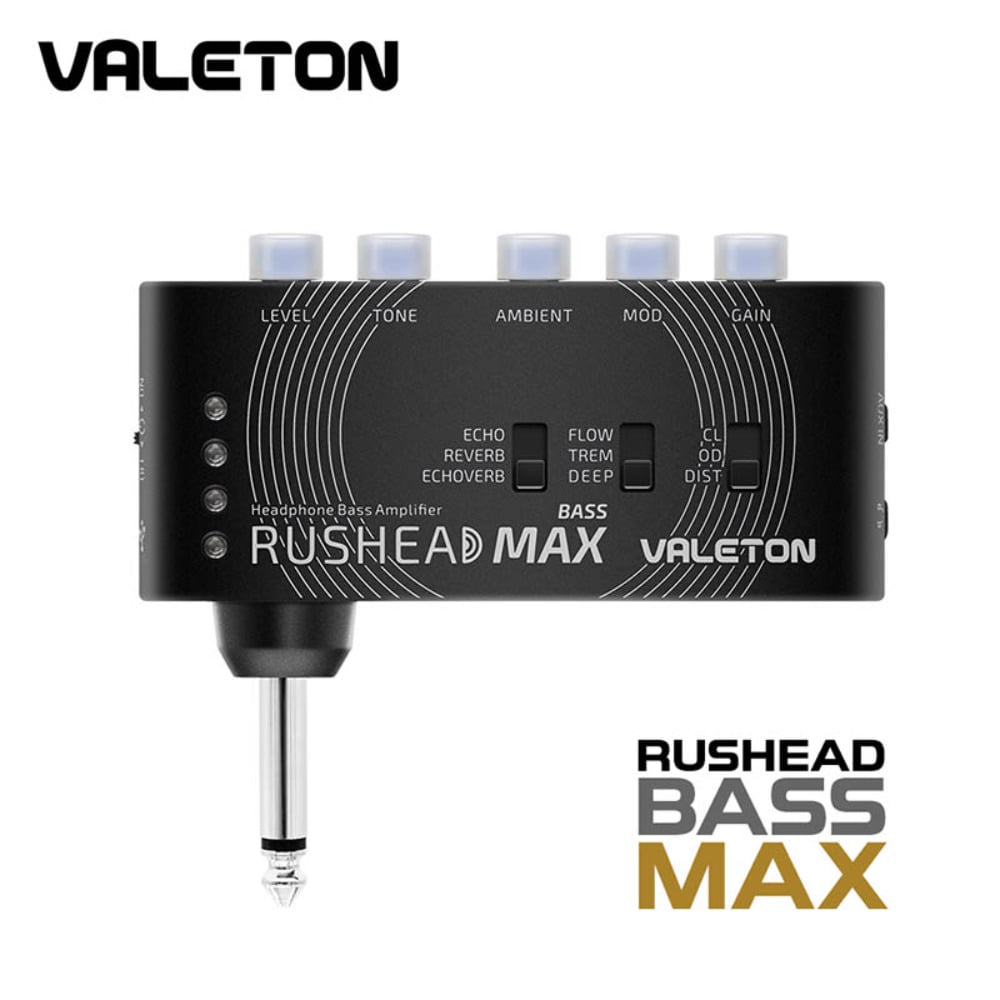 베일톤 RH101 러시헤드 베이스맥스 베이스헤드폰앰프 플러그앰프 Valeton RH-101 Rushhead Bass MAX Bass Plugamp usb충전,aux인풋