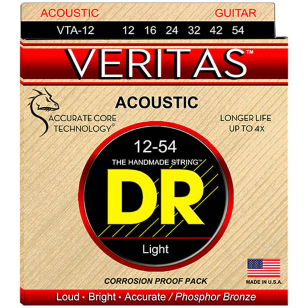 디알 VTA12 베리타스 어쿠스틱줄 1254 포스포브론즈 DR VTA-12 Veritas 12-54 Acoustic Strings Phosphor Bronze 12,16,24,32,42,54