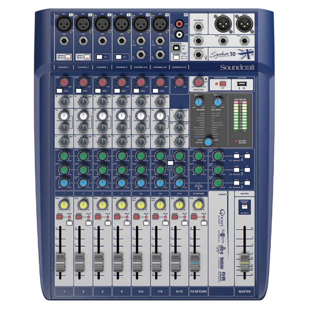 사운드크래프트 시그니처10 믹서 이펙트포함,USB레코딩 Soundcraft Signature10 Analog Mixing Console