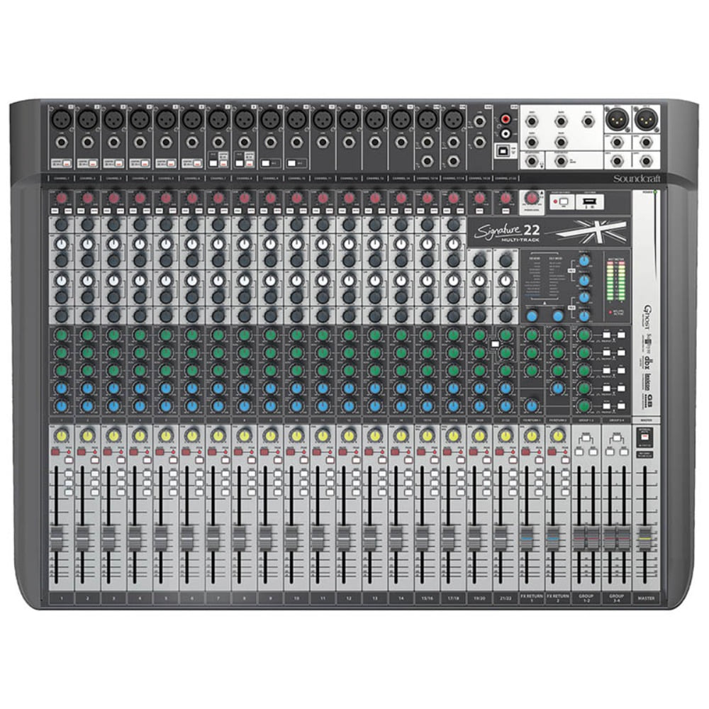 사운드크래프트 시그니처22MTK 믹서 이펙트포함,USB레코딩 Soundcraft Signature22MTK Analog Mixing Console
