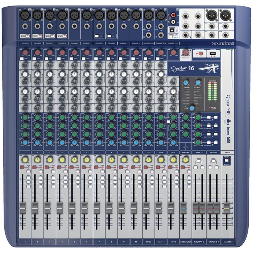 사운드크래프트 시그니처16 믹서 이펙트포함,USB레코딩 Soundcraft Signature16 Analog Mixing Console