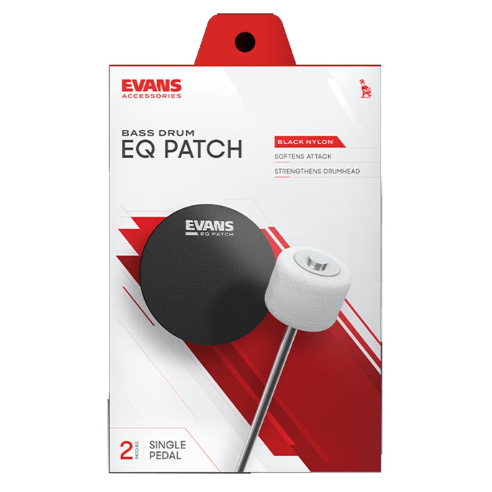 에반스 EQPB1 싱글페달 패치2개 검정나일론 Evans Black Nylon Single Patch (2)