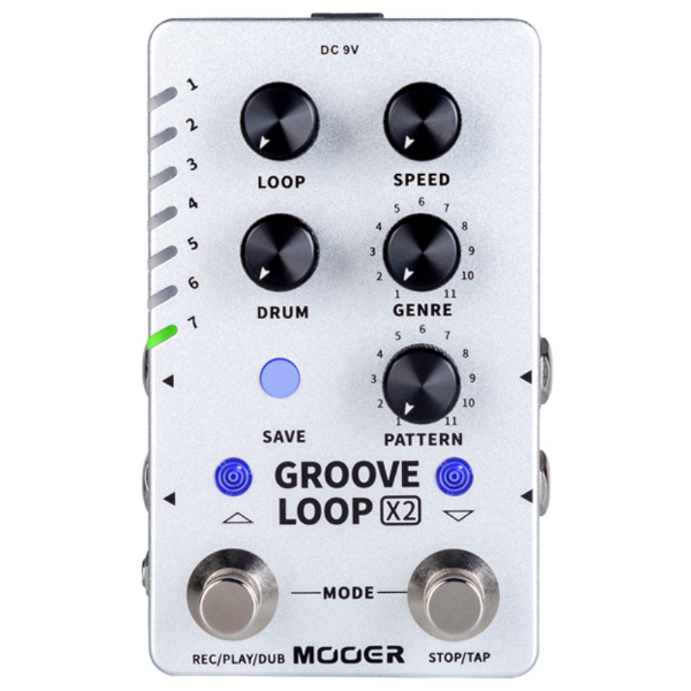 무어오디오 그루브루프X2 루프스테이션,드럼머신 Mooeraudio Groove Loop X2 Drum Machine &amp; Looper Pedal
