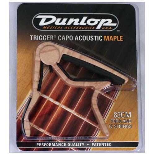 던롭 83CM 트리거카포 메이플색 어쿠스틱기타카포 통기타카포 Dunlop Acoustic Curved Trigger Capo Maple