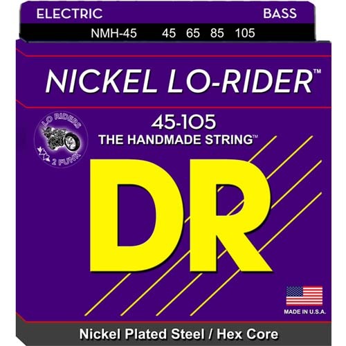 DR 니켈로라이더 4현베이스줄 45105 니켈 DR Nickel Lo-Rider 45-105 Bass Strings 니켈플레이티드스틸,헥사코어 45,65,85,105 NMH-45