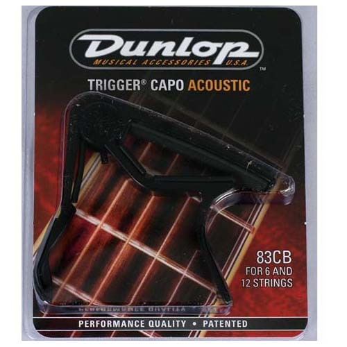 던롭 83CB 트리거카포 검정색 어쿠스틱기타카포 통기타카포 Dunlop Acoustic Curved Trigger Capo Black