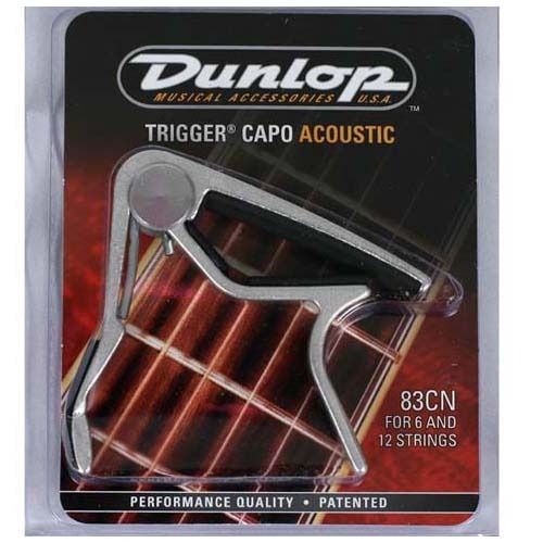 던롭 83CN 트리거카포 은색 어쿠스틱기타카포 통기타카포 Dunlop Acoustic Curved Trigger Capo Silver