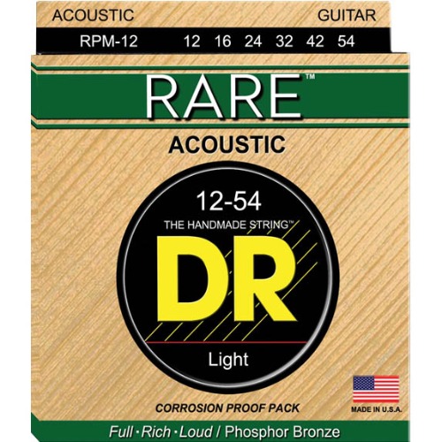 DR RPM12 레어 포스포브론즈 라이트게이지 어쿠스틱기타줄세트 DR RPM-12 Rare Acoustic Strings Phosphor Bronze 12,16,24,32,42,54