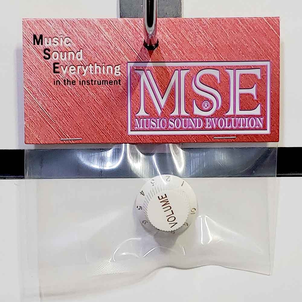 MSE STKNV-WH-A 스트라토캐스터 볼륨노브 흰색 1개 MSE Stratocaster Volume Knob White (1) 스트랫노브,스플릿샤프트용노브 펜더포트,CTS포트용