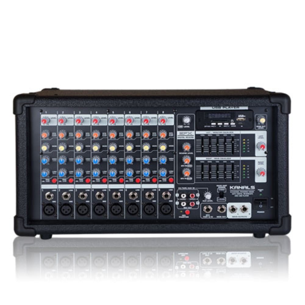 카날스 EMP500 파워드믹서 Kanals EMP-500 Powered Mixer 8옴 150x2 , 4옴 250x2