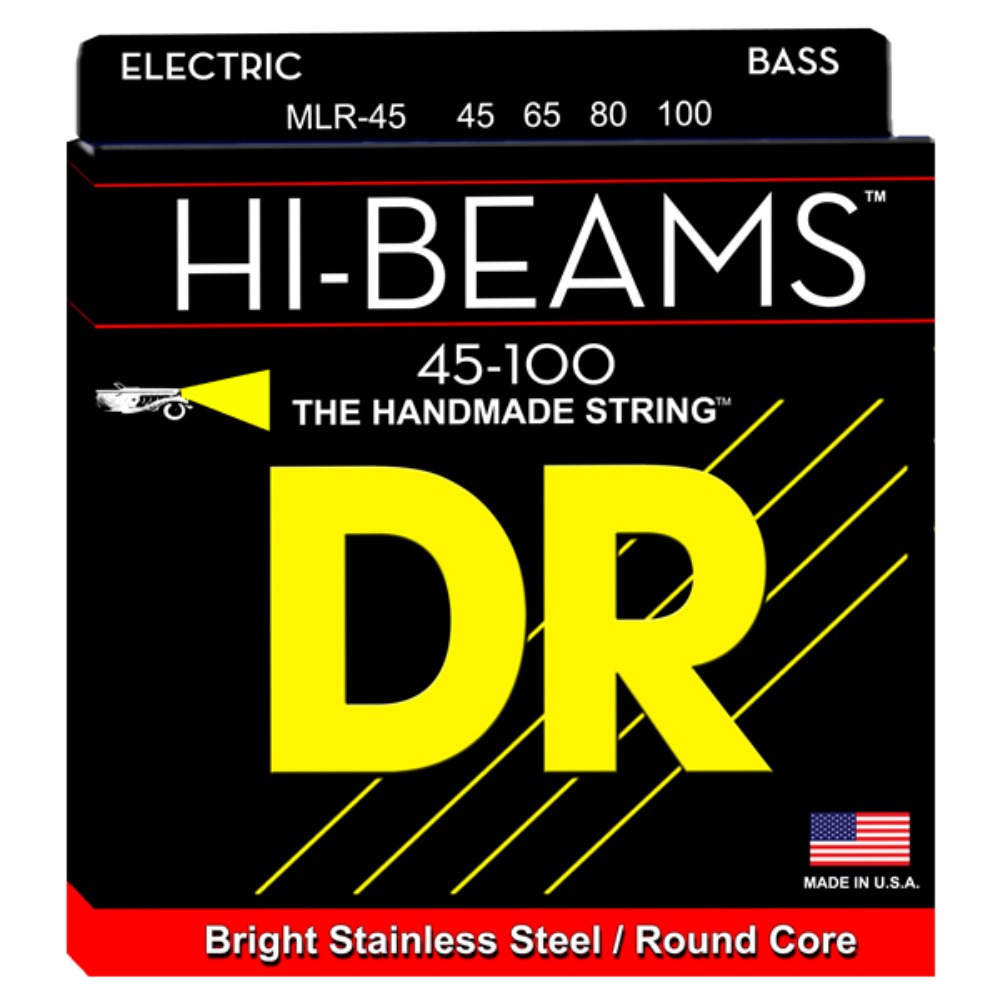 DR 하이빔 4현베이스줄 45100 스탠 DR Hi-Beams 45-100 Bass Strings 스테인리스스틸,라운드코어 45,65,80,100 MLR-45