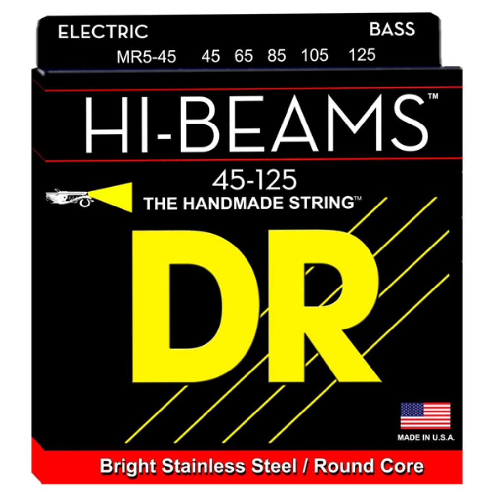 DR 하이빔 5현베이스줄 45125 스탠 DR Hi-Beams 45-125 Bass 5Strings 스테인리스스틸,라운드코어 45,65,85,105,125 MR5-45