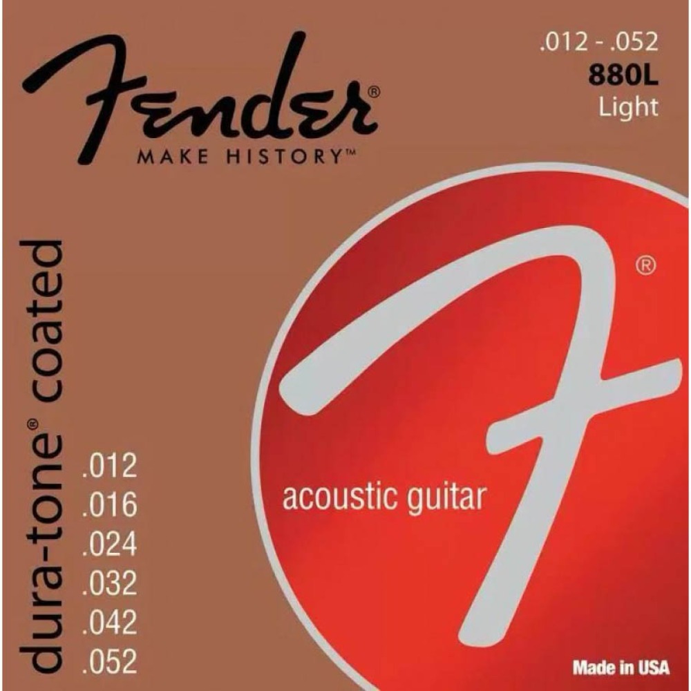 펜더 880L 듀라톤 80/20브론즈 1252 라이트 어쿠스티기타줄세트 Fender Dura-tone Coated 80/20Bronze 12-52 880L Light 12,16,24,32,42,52 073-0880-303 0730880303