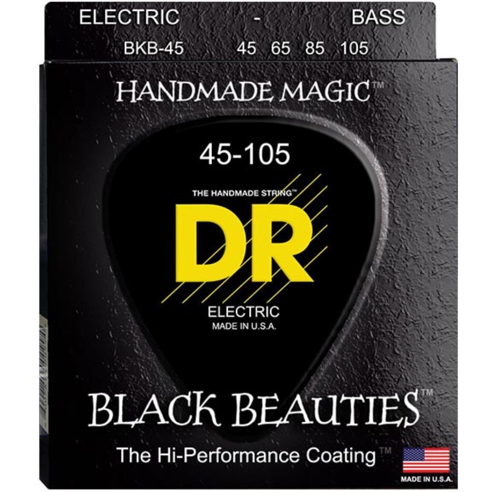 DR 블랙뷰티 4현베이스줄 45105 스탠 검정색 DR Black Beauties 45-105 Bass Strings K3코팅 스테인리스스틸 라운드코어 45,65,85,105 BKB45