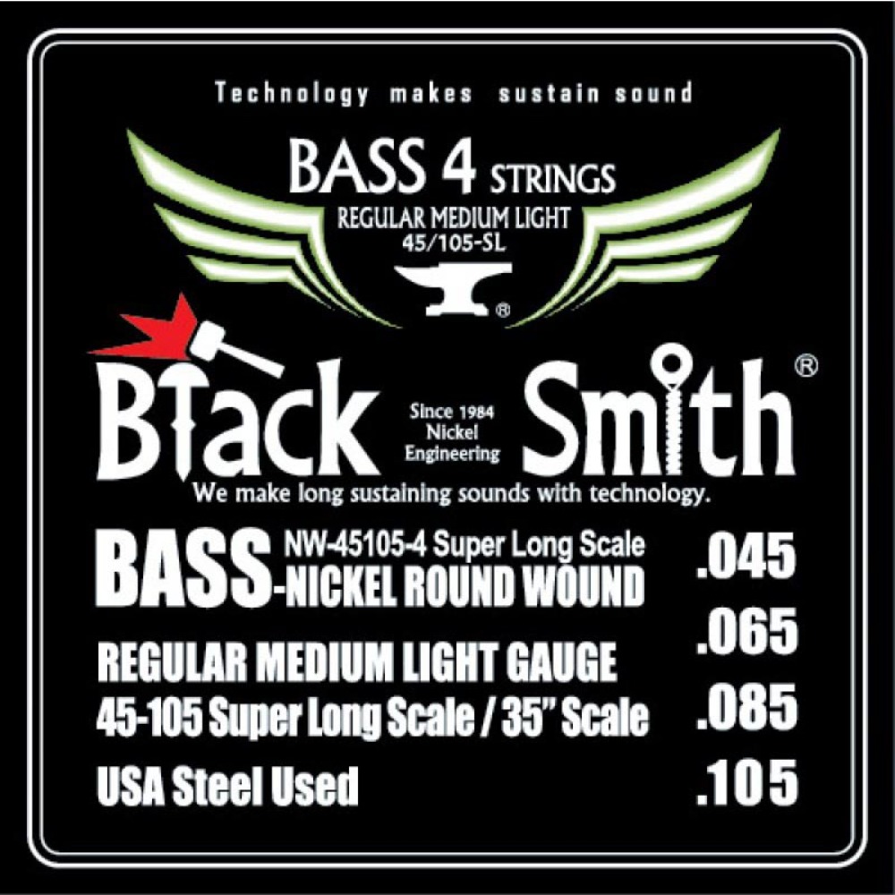 블랙스미스 4현베이스줄 롱스케일 45105 니켈 BlackSmith 45-105 Bass Strings 45,65,85,105 NW45105SL