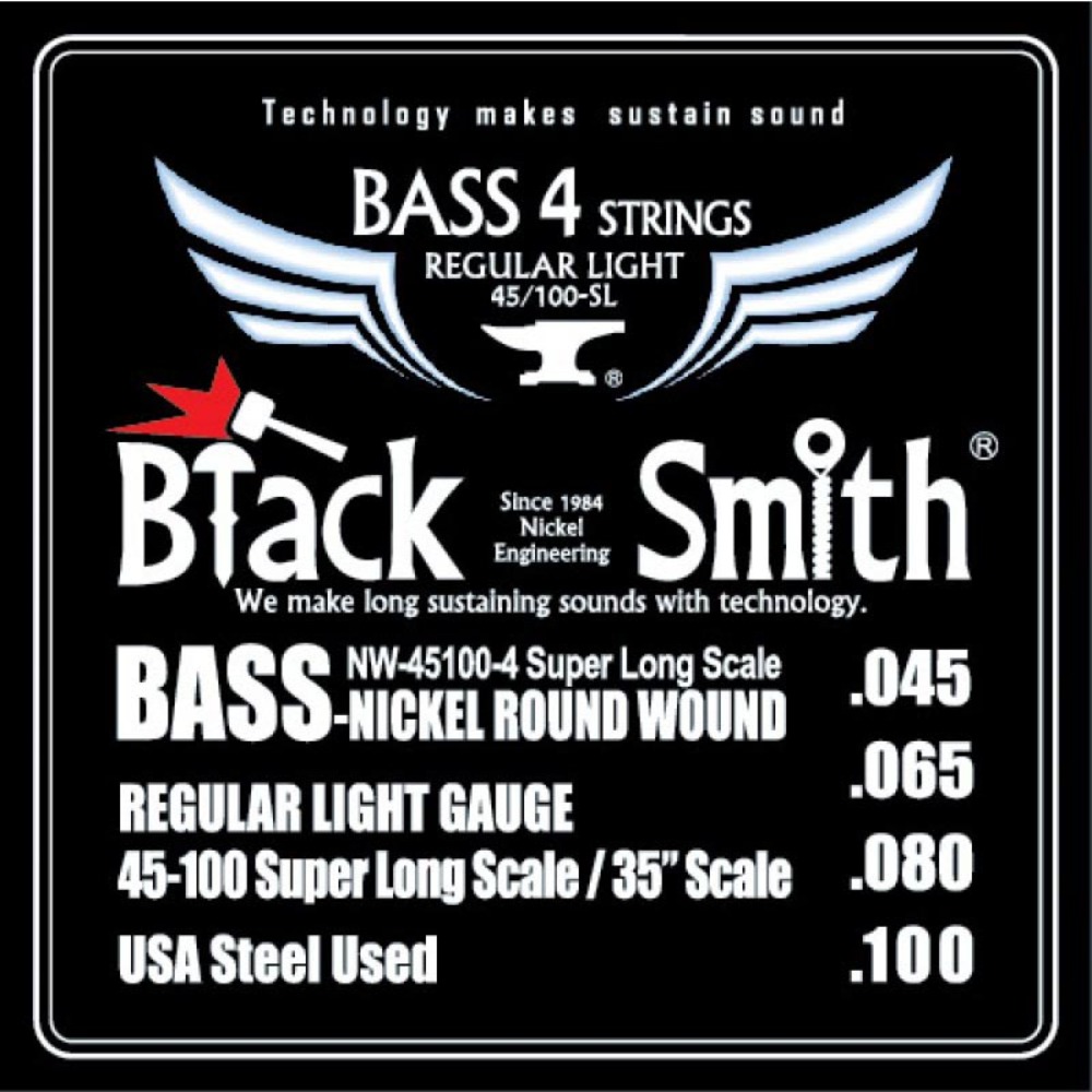 블랙스미스 4현베이스줄 롱스케일 45100 니켈 BlackSmith 45-100 Bass Strings 45,65,80,100 NW45100SL