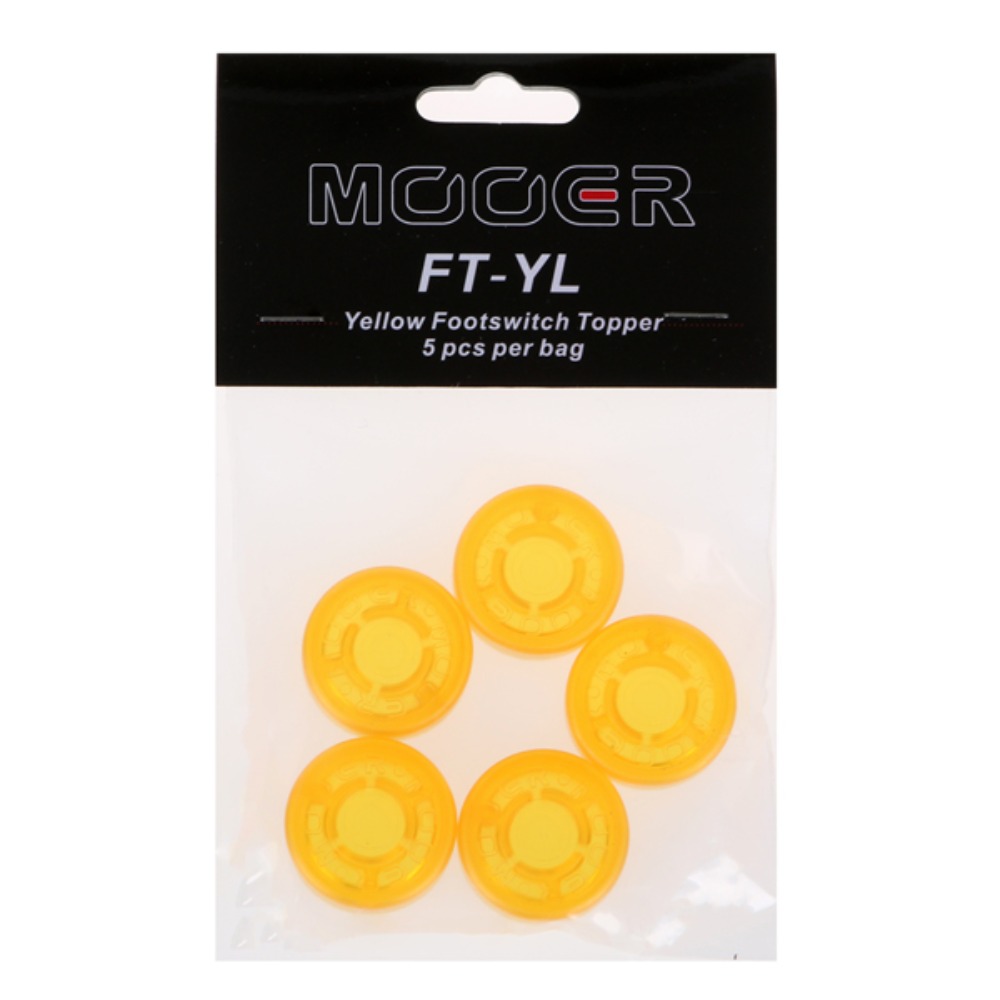 무어오디오 FTYL 이펙터 페달스위치 토퍼 5개 노란색 Mooeraudio FT-YL Footswitch Topper Yellow (5) 페달버튼 높이를 높이는제품