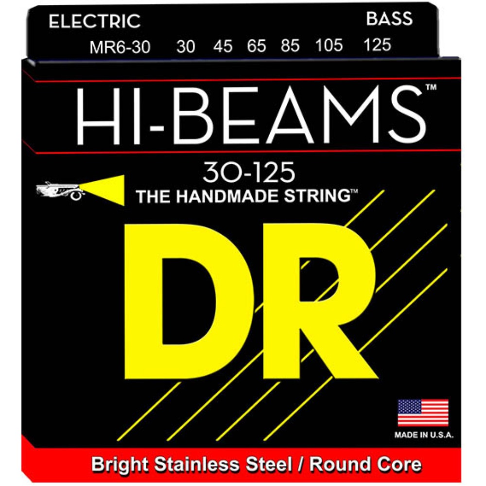 DR 하이빔 6현베이스줄 30125 스탠 DR Hi-Beams 30-125 Bass 6Strings 스테인리스스틸,라운드코어 30,45,65,85,105,125 MR6-30