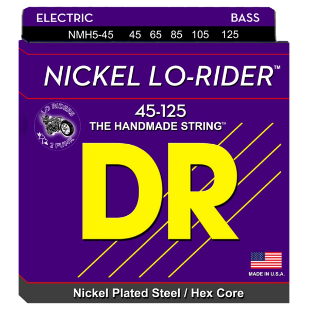 디알 NMH545 니켈로라이더 5현베이스줄 45125 니켈 DR NMH5-45 Nickel Lo-Rider 45-125 Bass 5Strings 니켈플레이티드스틸,헥사코어 45,65,85,105,125