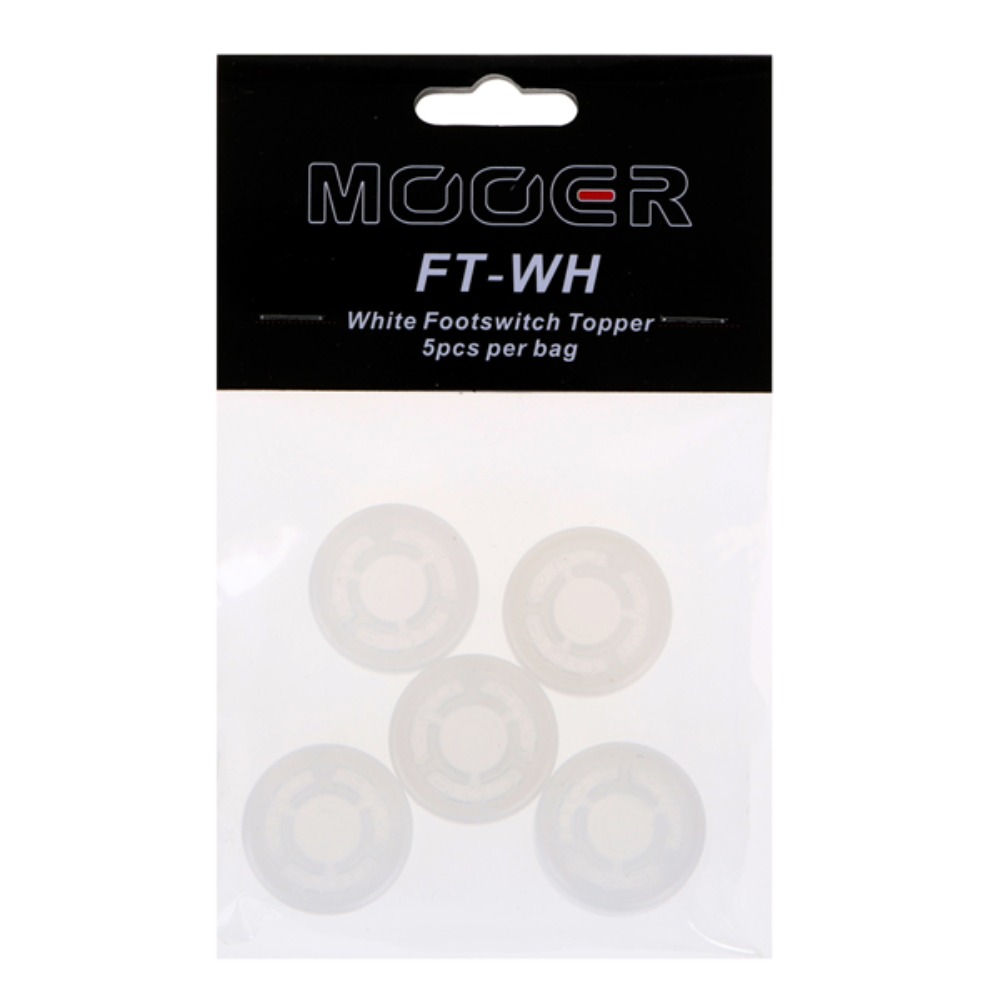 무어오디오 FTWH 이펙터 페달스위치 토퍼 5개 흰색 Mooeraudio FT-WH Footswitch Topper White (5) 페달버튼 높이를 높이는제품