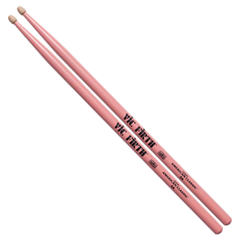빅퍼스 5AP 스틱 우드팁 핑크색 Vicfirth 5AP Pink Woodtip American Classic 5A스틱 길이40.64cm,두께1.44cm