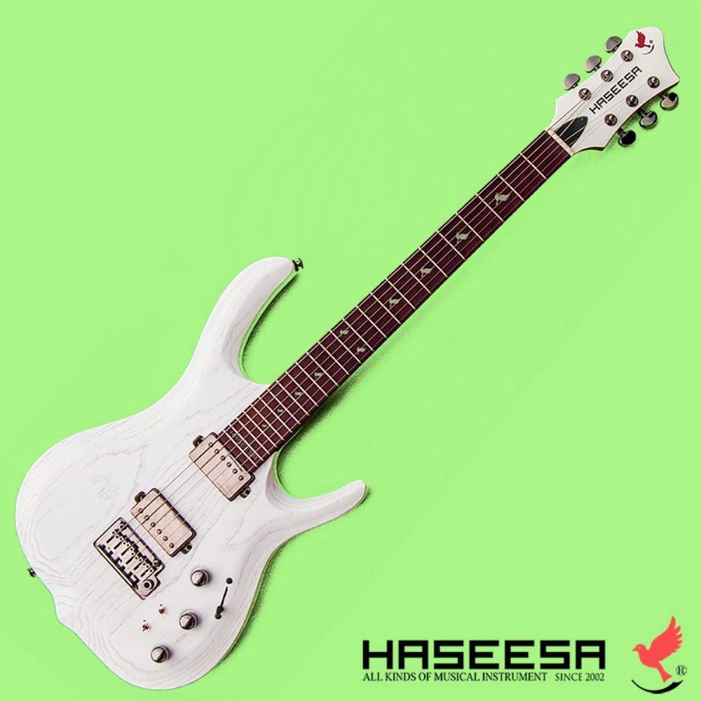 하세이사 범용 플라워 일렉기타 백합 HASEESA BumYong FLOWER Electric Guitar White Lily