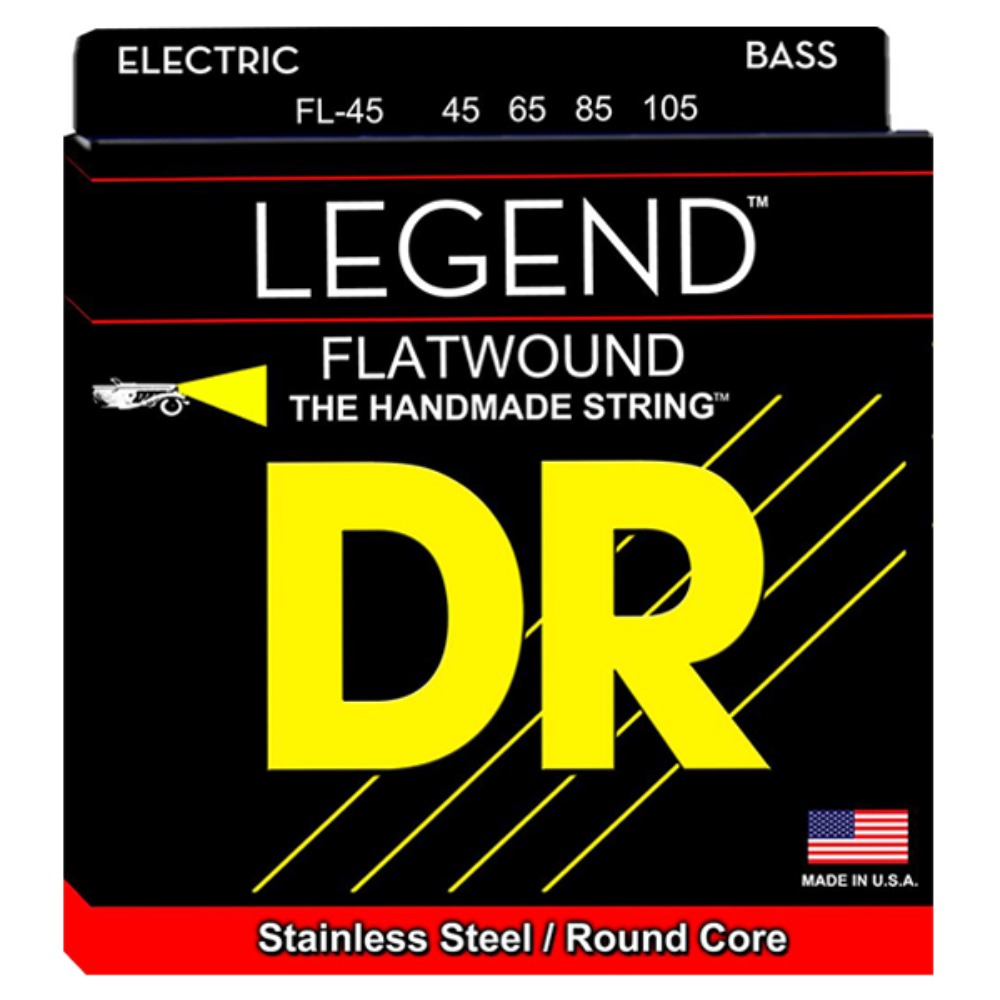 DR 레전드 플랫와운드 4현베이스줄 45105 스탠 DR Legend 45-105 Flatwound Bassstring 스탠레스스틸,라운드코어 45,65,85,105 FL-45