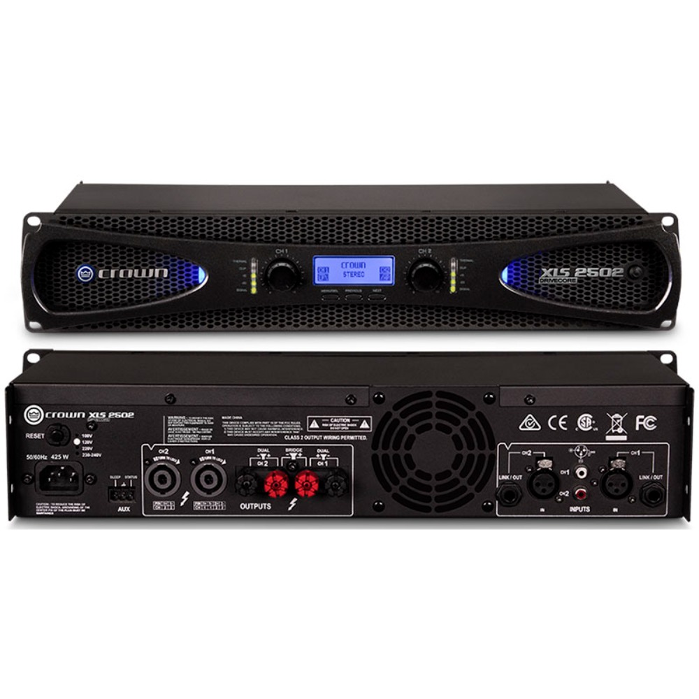 크라운 XLS2502 파워앰프 2채널,775w출력 Crown XLS 2502 Two-channel, 775W @ 4Ω Power Amplifier