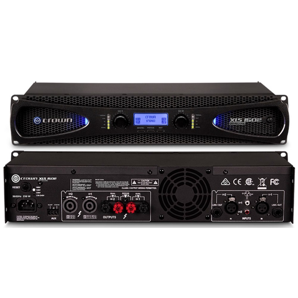 크라운 XLS1502 파워앰프 2채널,525w출력 Crown XLS 1502 Two-channel, 525W @ 4Ω Power Amplifier