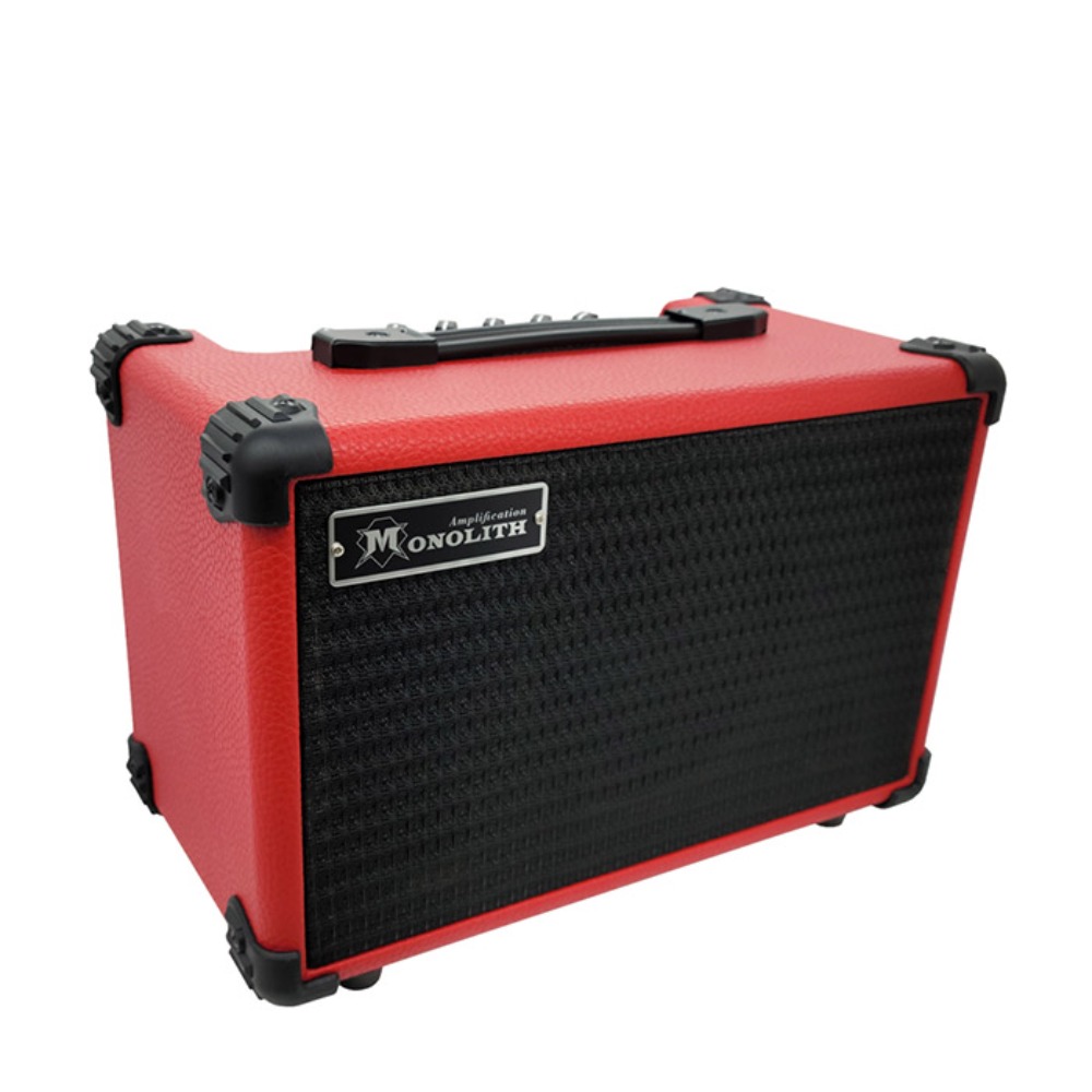모노리스 PA15RCRED 통기타앰프 빨간색 Monolith PA-15RC RED Acoustic Amp RED 15w,2채널(마이크,기타)