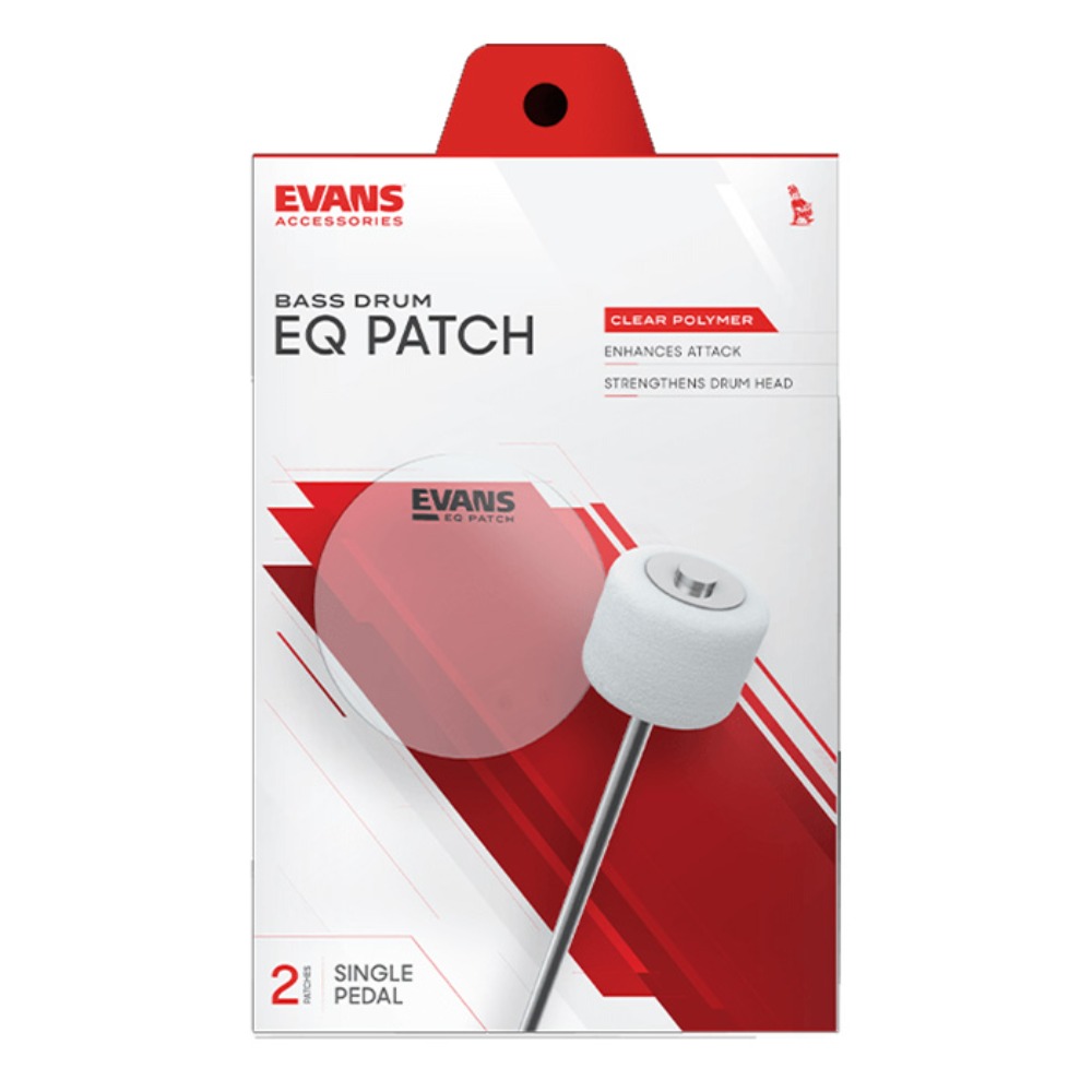 에반스 EQPC1 싱글페달 패치2개 투명플라스틱 Evans Clear Plastic Single Patch (2)