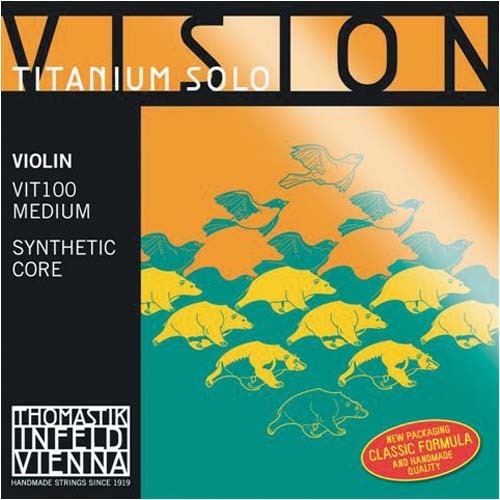 토마스틱인펠드 비전티타늄솔로 바이올린줄 4/4사이즈 Thomastik Infeld VIsion Titanum Solo Violin Strings 4/4 미디엄게이지 VIT100