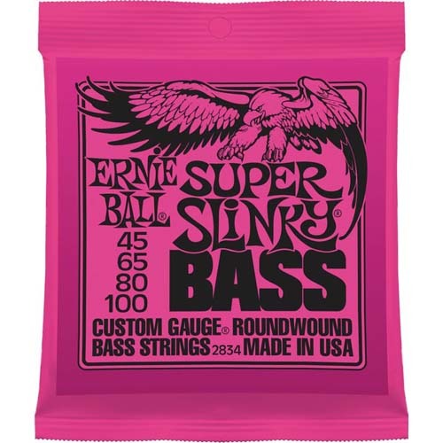 어니볼 2834 슈퍼슬링키 4현베이스줄  45100 니켈 Ernieball Super Slinky 45-100 Bass Nickel 45,65,80,100