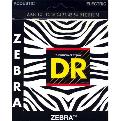 DR ZAE12 제브라 어쿠스틱기타줄 니켈브론즈 미디엄 DR Zebra Acoustic Strings Nickel Bronze Medium 12,16,24,32,42,54