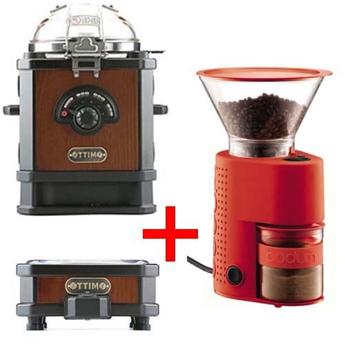 오띠모 커피로스터기 + 오띠모커피쿨러 + 보덤커피그라인더 OTTIMO J-100CR+J-300C+BODUM BISTRO BURR GRINDER