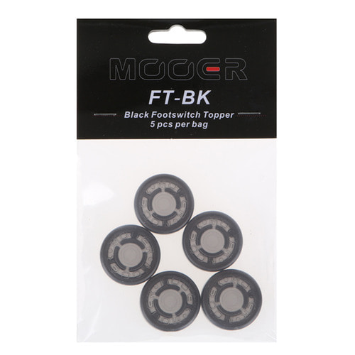 무어오디오 FTBK 이펙터 페달스위치 토퍼 5개 검정색 Mooeraudio FT-BK Footswitch Topper Black (5) 페달버튼 높이를 높이는 제품
