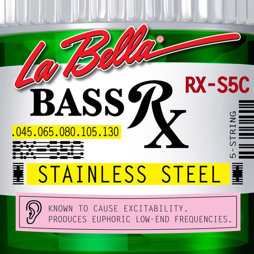 라벨라 5현베이스줄세트 45130 스탠 Labella Bass RX 5strings 스테인리스스틸 45,65,80,105,130 RXS5C