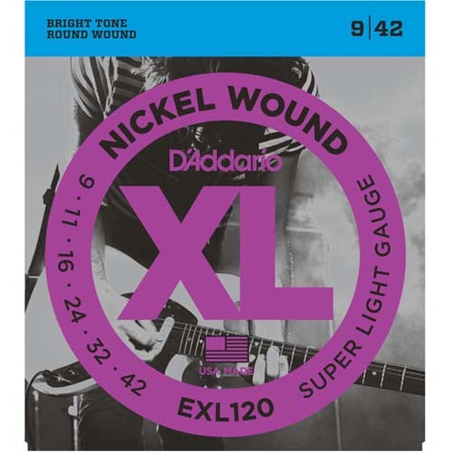 다다리오 EXL120 슈퍼라이트 942 일렉줄 니켈 Daddario 9-42 Super Light Elect String Nickel Wound 9,11,16,24,32,42