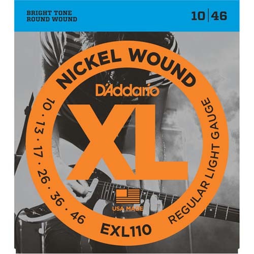 다다리오 EXL110 레귤러라이트 1046 일렉줄 니켈 Daddario 10-46 Regular Light Elect String Nickel Wound 10,13,17,26,36,46