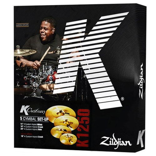 질젼 K커스텀 하이브리드 심벌 4팩 Zildjian K Custom Hybrid Cymbal 4Pack 14 1/4(14.25)인치하이햇,16인치크래시,18인치크래시,20인치라이드 K1250